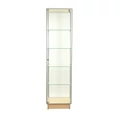 Kép 2/3 - Alumínium keretes üveg vitrin, 500x500x1900 mm, JUHAR, világítás nélkül