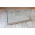 Kép 4/5 - Nyílóajtós, keret nélküli, álló vitrin EDZETT ÜVEGBŐL, 1795 x 932 x 446 mm, BETON színben