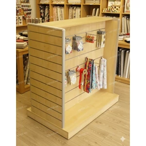 H alakú gondola 10 cm osztású alusínes panelből, alu kerettel JUHAR színben