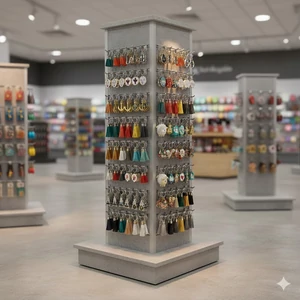 Hasáb gondola alusínes panelből 1290 x 350 x 350 mm BETON, 15 cm osztás