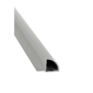 Alumínium profil, 1 füles, íves éltakaró, alusínes panel élzárásához