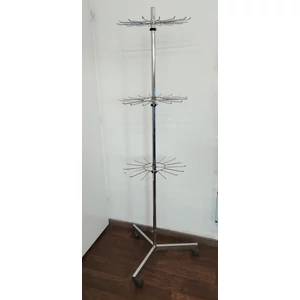 Bizsutartó állvány, 3 db 16 pálcás forgóval, magasság 1700 mm