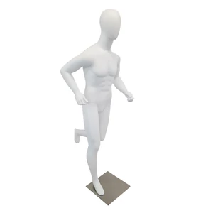 ​UFÓ fejű, FUTÓ kirakati baba, próbababa, FÉRFI, matt FEHÉR