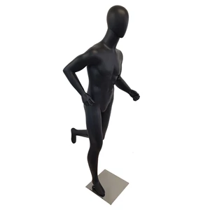 ​UFÓ fejű, FUTÓ kirakati baba, próbababa, FÉRFI, matt FEKETE