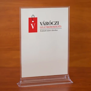 A4 LAPTOK menütartó álló [56 mm széles talppal], asztali