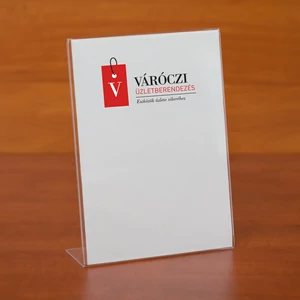 A5 LAPTOK Plexi, asztali, talp mérete: 150 x 80 mm, anyagvastagság: 2 mm