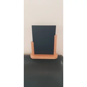 A5 méretű menütartó krétatábla, Fa talppal, Bükk színben