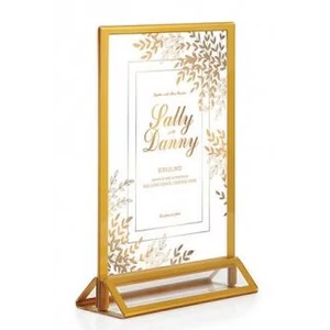 A5 méretű talpas laptok tartó, álló GOLD színben, 12 db / csomag