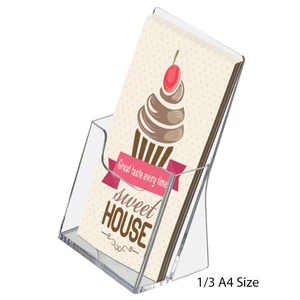 A6 méretű szórólaptartó, asztali