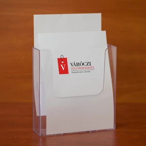 Fali szórólaptartó, osztott, 2 x A4