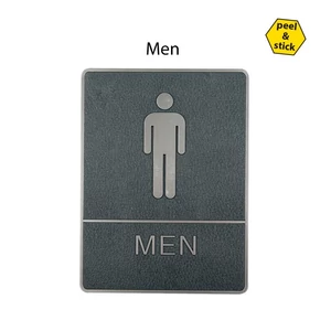 Műanyag keretes "Men" felirat, ajtóra, dombornyomott