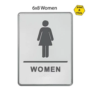 "Women" felirat ajtóra, aluminium kerettel, 15 x 20 cm