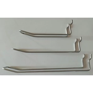 Perforált lemezbe akasztható horganyzott dupla kampó, 160 mm