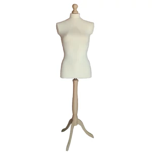 1/2-es Női szabóbaba 3 ÁGÚ Natúr falábbal, Ekrü huzattal