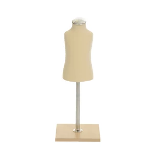 Gyermek szabóbaba, 0-1 éves, EKRÜ huzattal, krómcső lábbal, JUHAR talppal