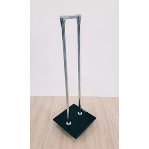 Vállfatartó állvány, csapágyas kerékkel, 340x340x1100 mm, FEKETE, rendelésre