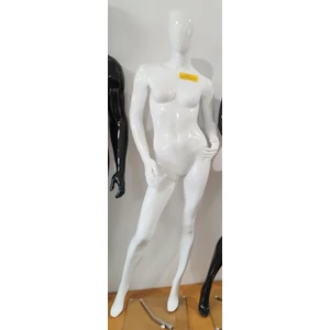 Egesz-alakos-kirakati-baba-NOI-UFO-feju-FENYES-FEHER-egyik-kez-hajlitott-oldalra-lepo-labbal-ferde-csipovel-ZL-BY02-FEHER