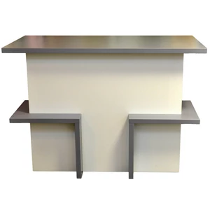 "T design" pult - FEHÉR-EZÜST