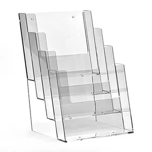 Prospektustartó, 4xA5, asztali,belső méret: 157 x 146 x 30 mm, CSAK RENDELÉSRE, beszerzési idő: 1-2 hét