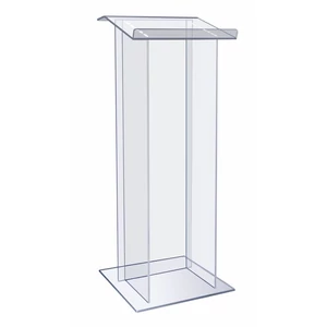 Pulpitus, 8 mm PLEXI, fedlap: (350+100)x490x8 mm, talp: 480x480x8 mm, CSAK RENDELÉSRE, beszerzési idő: 1-2 hét