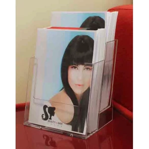 Szórólaptartó, 2xA4, asztali, belső méret: 229 x 235 x 32 mm, CSAK RENDELÉSRE, beszerzési idő: 1-2 hét