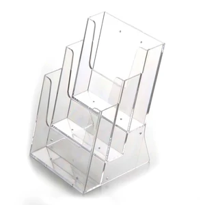 Szórólaptartó, 3xA5, asztali, belső méret: 152 x 34 x 141 mm, CSAK RENDELÉSRE, beszerzési idő: 1-2 hét