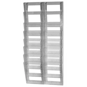 Szórólaptartó fali 16xA4 440x1020to1640 mm, CSAK RENDELÉSRE, beszerzési idő: 1-2 hét