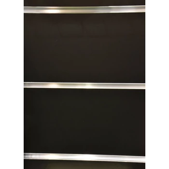 Kétoldalas gondola alusínes panelből, FEKETE, 10 cm osztás