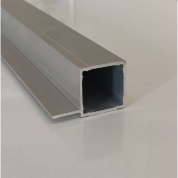 Alumínium profil, 1 füles, szögletes éltakaró, alusínes panel élzárásához (méter)