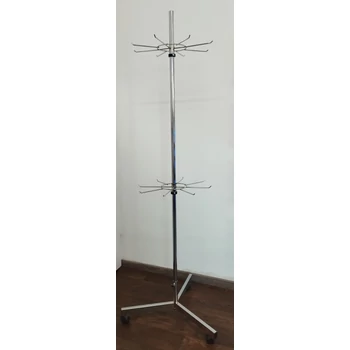 Bizsutartó állvány, 2 db 8 pálcás forgóval, magasság 1700 mm