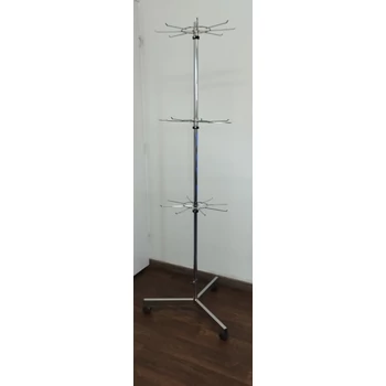 Bizsutartó állvány, 3 db 8 pálcás forgóval, magasság 1700 mm