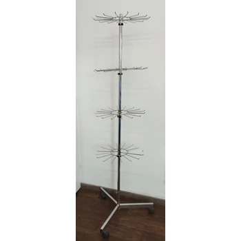 Bizsutartó állvány, 4 db 16 pálcás forgóval, magasság 1700 mm