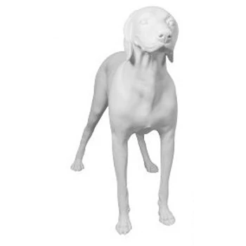 Kutya kirakati bábú, álló forma, Vizsla alak, FEHÉR