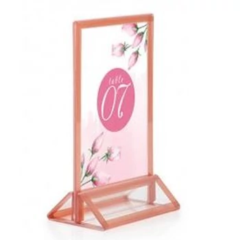 A6 méretű talpas laptok tartó, álló ROSE GOLD színben, 12 db / csomag