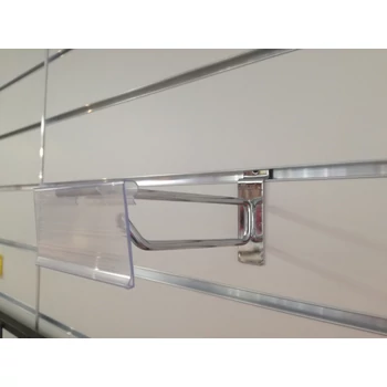 Árjelzős szimpla kampó panelba, 150 mm KRÓMOZOTT