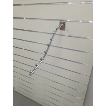 Hullámos vállfatartó alusínes panelba, 9 férőhelyes, 380 mm
