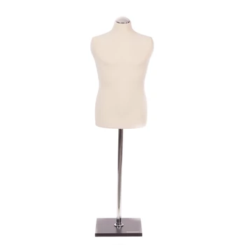 Gyermek szabóbaba, 130-145 cm, EKRÜ huzattal, krómcső lábbal, FEKETE talppal