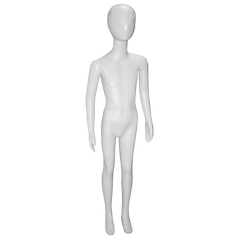 UFO fejű, GYERMEK kirakati baba, FEHÉR PVC, 114 cm magas