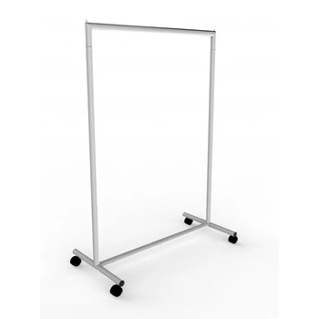 FIX magasságú ruhatartó sztender,Ø35,BÚTORGÖRGŐVEL, magasság:1530 mm,hossz: 1000 mm, Különböző színekben