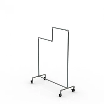 Ruhatartó állvány, FIX, 120 cm széles, 160 cm magas, 200 mm szinteltolással, 80 mm-es GUMIKERÉKKEL, rendelésre 4-6 hét