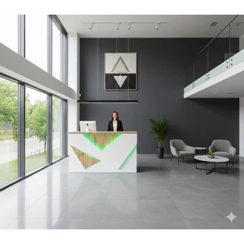 2020/1 Design Pult, FEHÉR-WOTAN tölgy színben, világítással