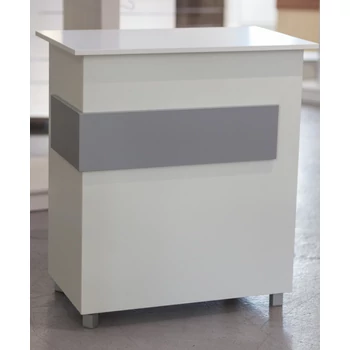 PC pult, FEHÉR-EZÜST,1000 x 550 x 900 mm