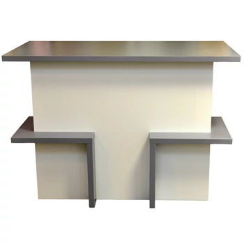 "T design" pult - FEHÉR-EZÜST