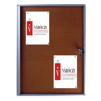Beltéri fali vitrin, 9 x A4, parafa hátlap, 745 x 1005 x 30 mm, CSAK RENDELÉSRE, beszerzési idő: 1-2 hét