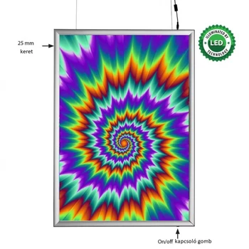 LED Plakátkeret, 2 oldalas, A3, 25 mm, BEST, CSAK RENDELÉSRE, beszerzési idő: 1-2 hét