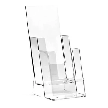 Prospektustartó, 2xA6, asztali, belső méret: 240 x 108 x 43 mm, CSAK RENDELÉSRE, beszerzési idő: 1-2 hét