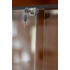 Nyílóajtós, keret nélküli, álló vitrin EDZETT ÜVEGBŐL, 1795 x 932 x 446 mm, EZÜST