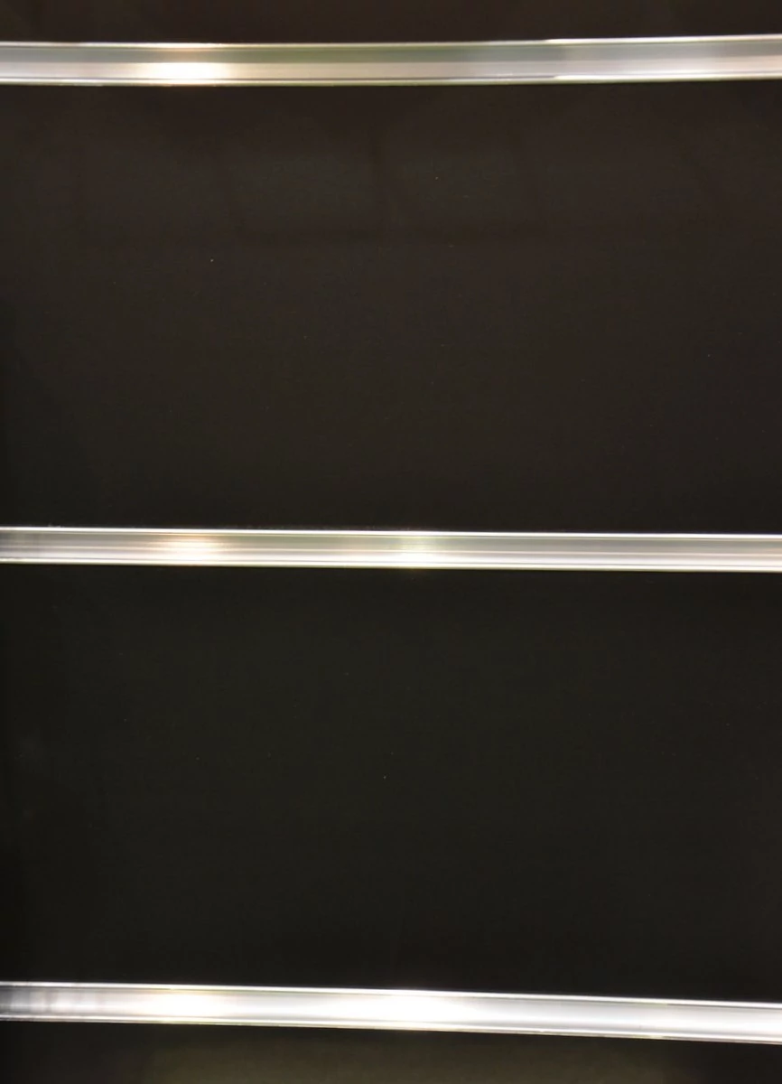 Kétoldalas gondola alusínes panelből, FEKETE, 10 cm osztás