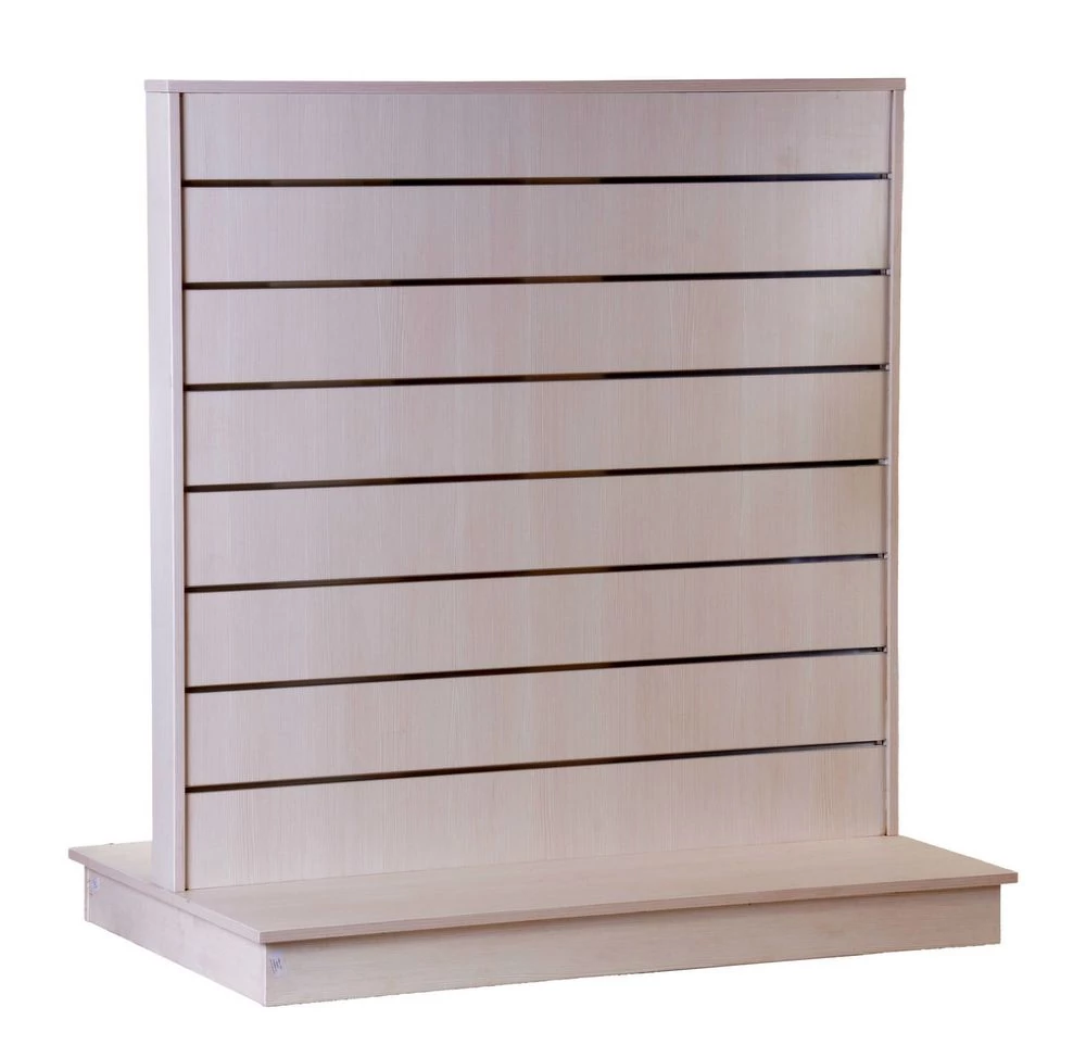 Kétoldalas gondola, 15 cm osztású alusínes panelből, WOODLINE színben