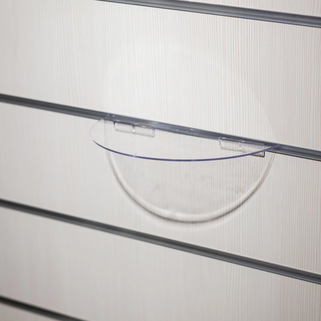 Cipőtartó panelba, PLEXI FÉLKÖRÍV, 240x120 mm